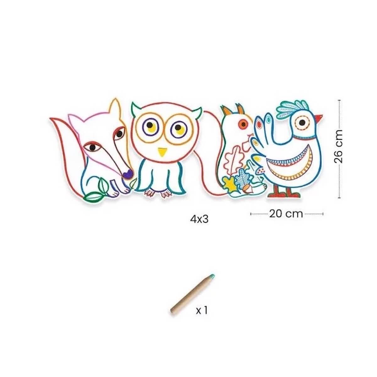 Animaux de la forêt à révéler Djeco