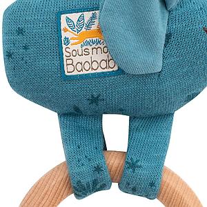 Anneau-hochet bois éléphant SOUS MON BAOBAB Moulin Roty