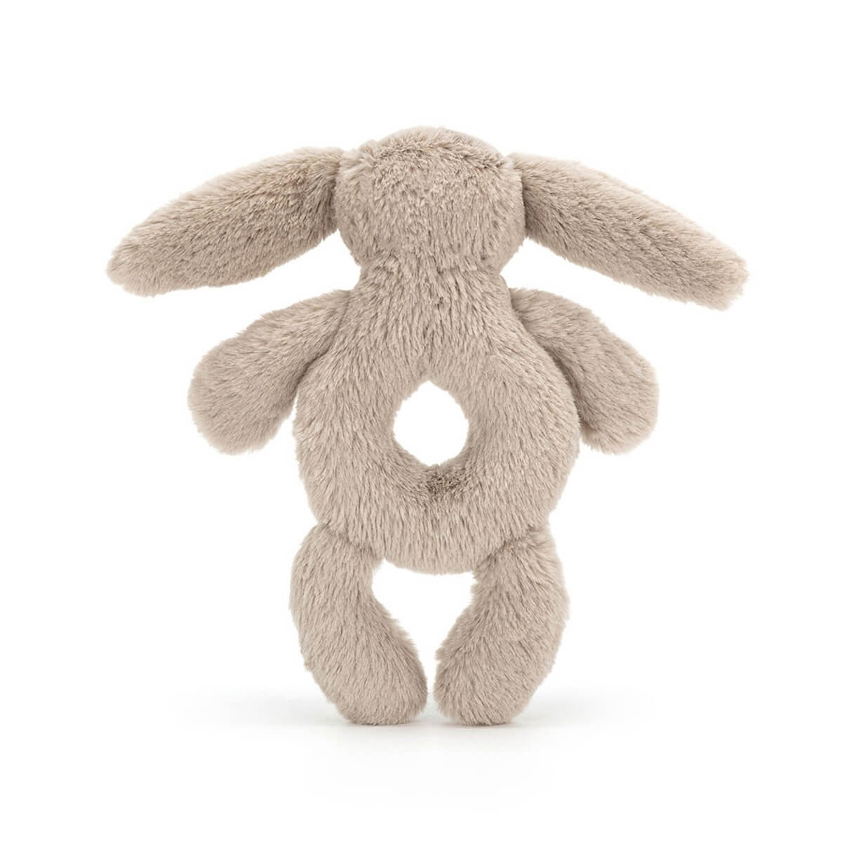 Anneau hochet lapin BASHFUL Jellycat beige