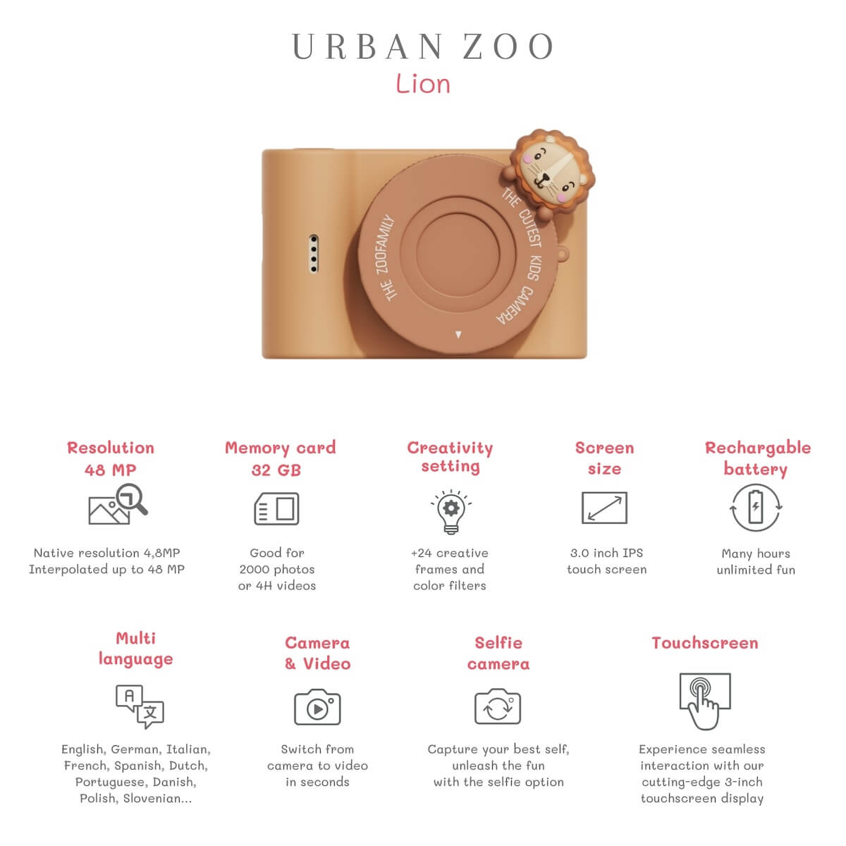 Appareil Photo Periwinkle Urban zoo LEON Zoofamily