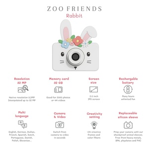 Appareil photo Zoo friends FLEUR DE LAPIN Zoofamily