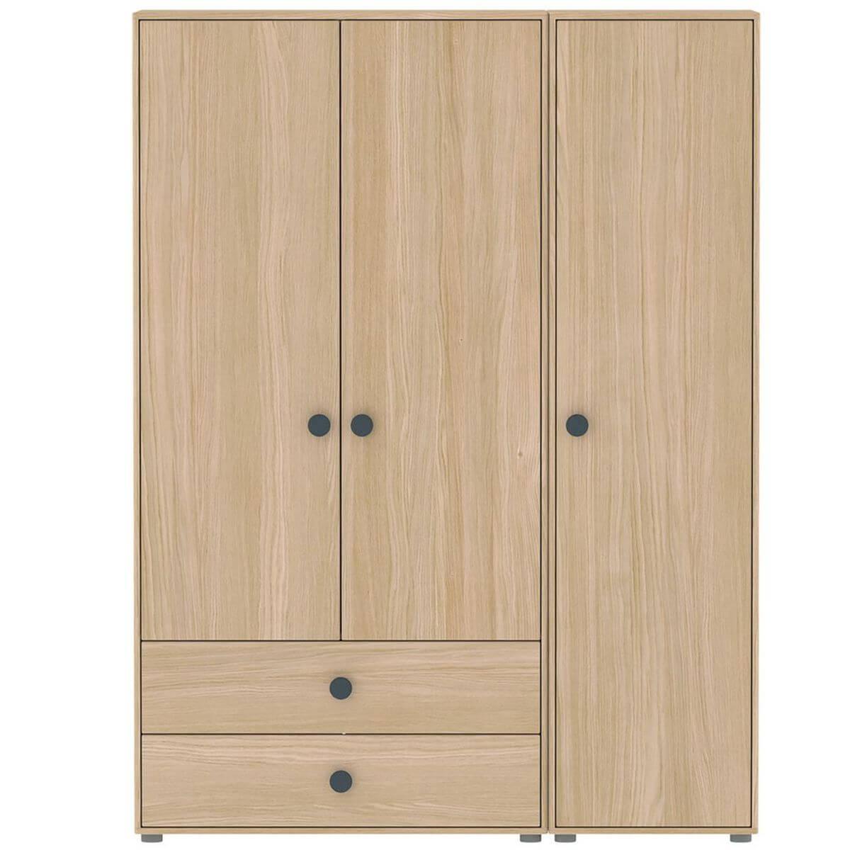 Armoire 1 porte 202cm POPSICLE Flexa chêne-blueberry
