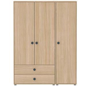 Armoire 1 porte 202cm POPSICLE Flexa chêne-blueberry