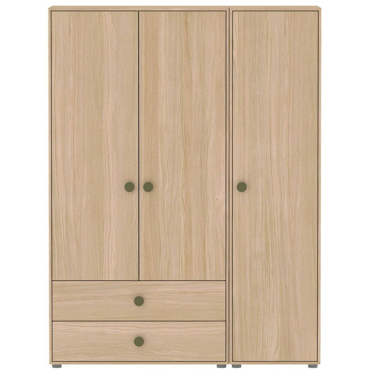 Armoire 1 porte 202cm POPSICLE Flexa chêne-kiwi