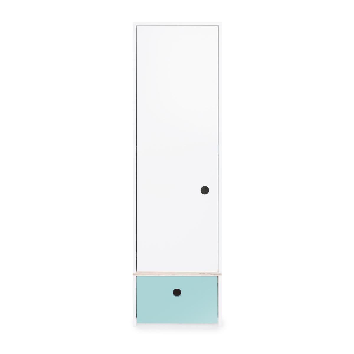 Armoire 1 porte COLORFLEX Abitare Kids façade tiroir sky blue 