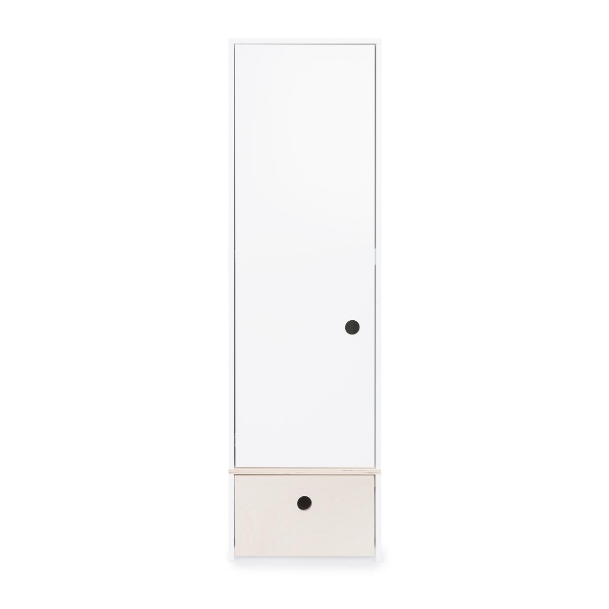 Armoire 1 porte COLORFLEX Abitare Kids façade tiroir white wash