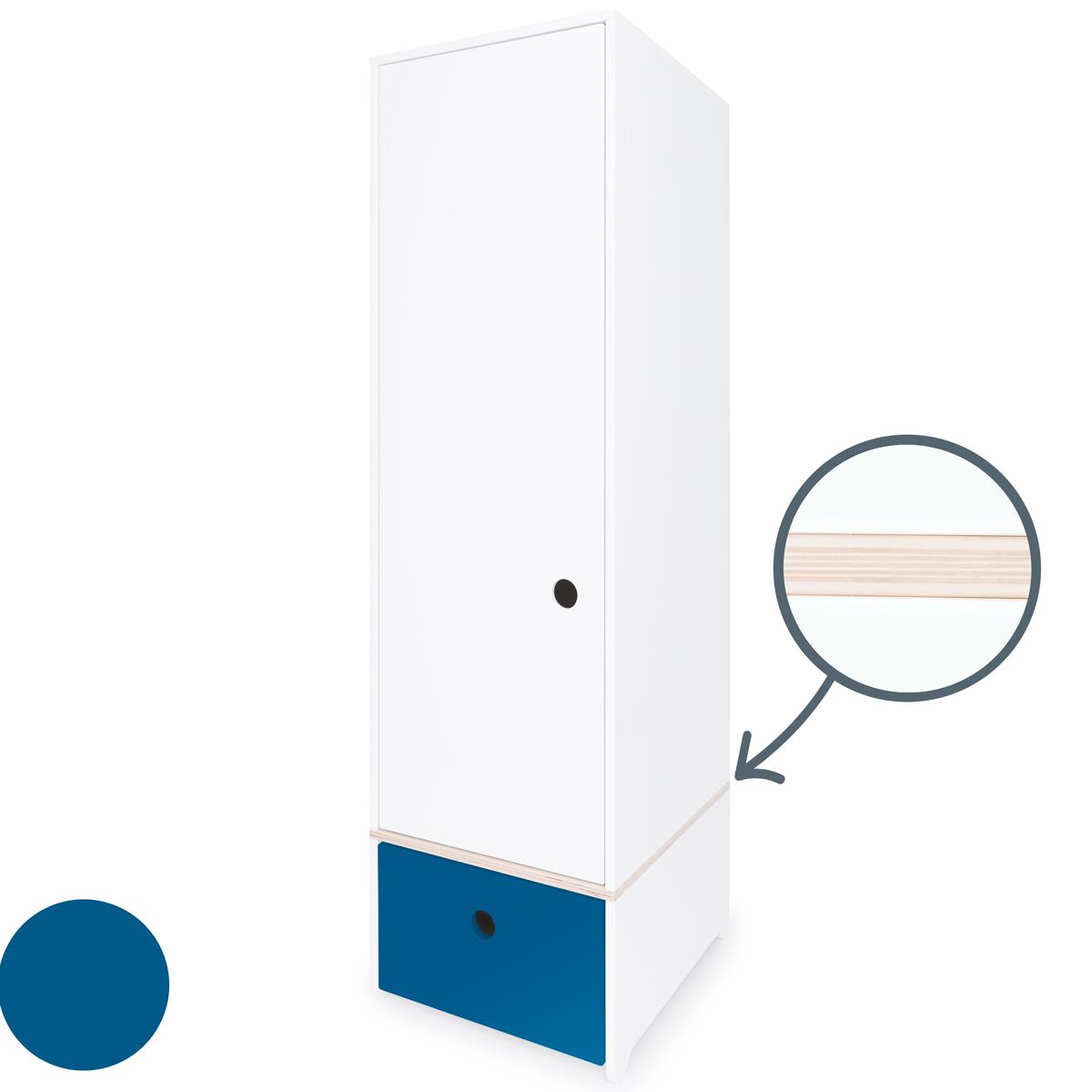 Armoire 1 porte COLORFLEX façade tiroir deep marine