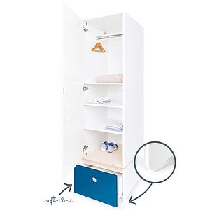 Armoire 1 porte COLORFLEX façade tiroir deep marine