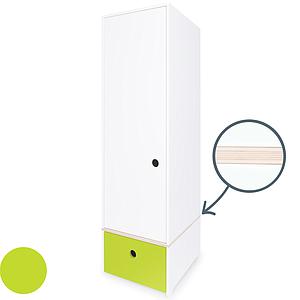 Armoire 1 porte COLORFLEX façade tiroir lime