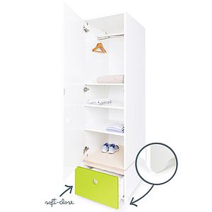 Armoire 1 porte COLORFLEX façade tiroir lime