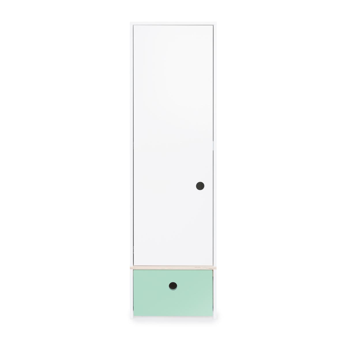 Armoire 1 porte COLORFLEX façade tiroir mint