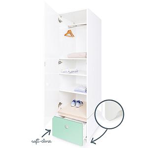 Armoire 1 porte COLORFLEX façade tiroir mint