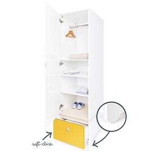 Armoire 1 porte COLORFLEX façade tiroir nectar yellow