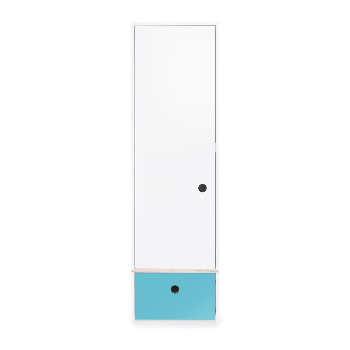 Armoire 1 porte COLORFLEX façade tiroir paradise blue
