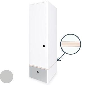 Armoire 1 porte COLORFLEX façade tiroir pearl grey