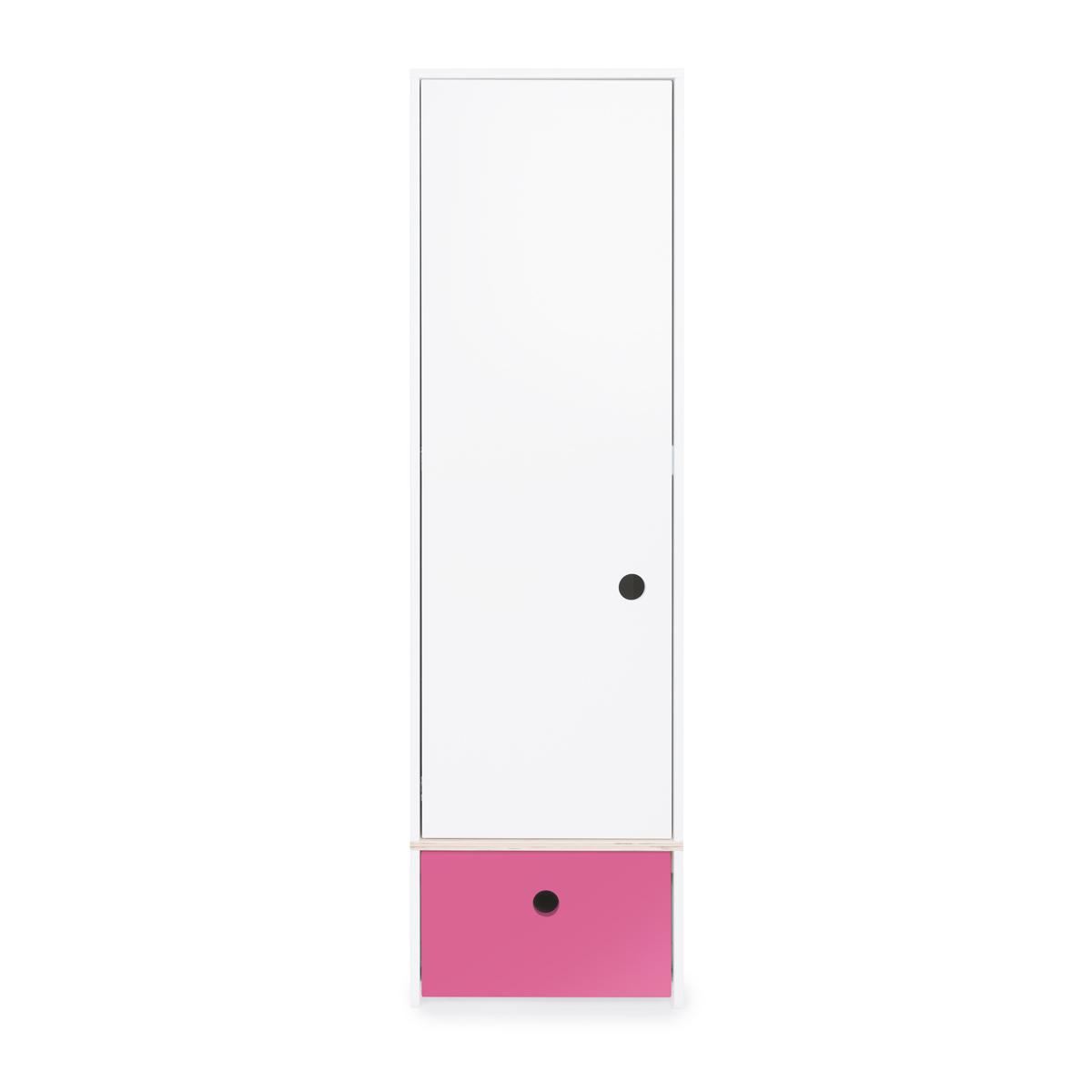 Armoire 1 porte COLORFLEX façade tiroir pink