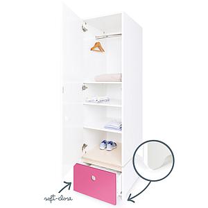 Armoire 1 porte COLORFLEX façade tiroir pink