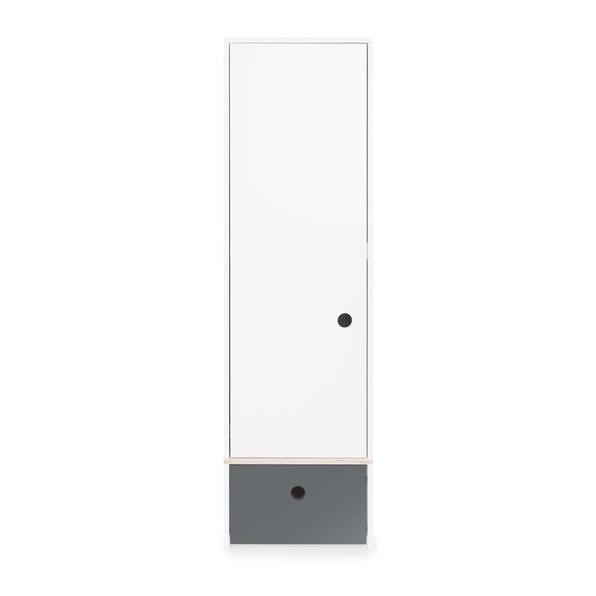 Armoire 1 porte COLORFLEX façade tiroir space grey
