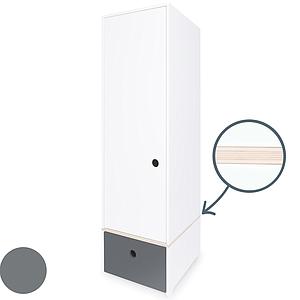 Armoire 1 porte COLORFLEX façade tiroir space grey