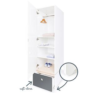Armoire 1 porte COLORFLEX façade tiroir space grey