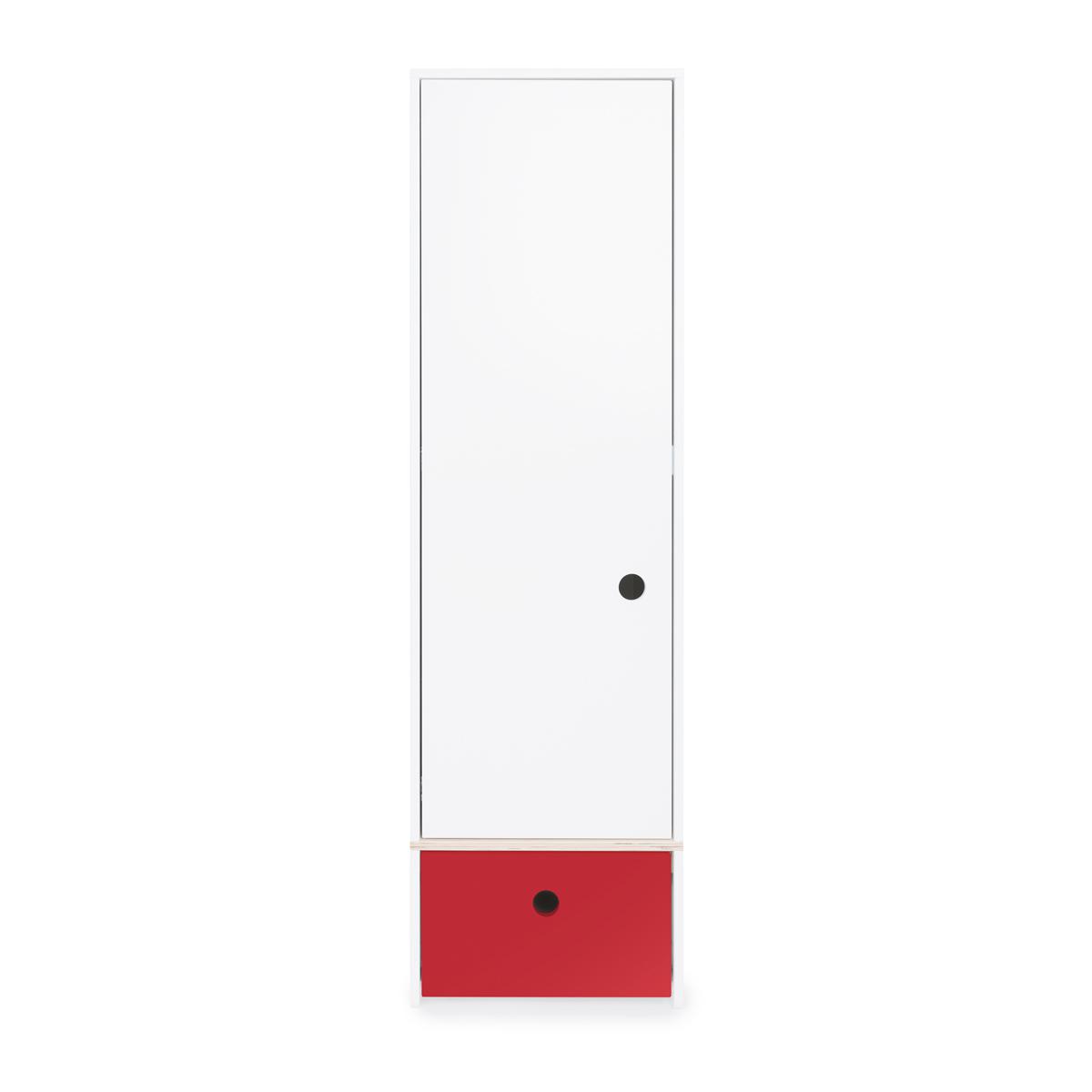 Armoire 1 porte COLORFLEX façade tiroir true red
