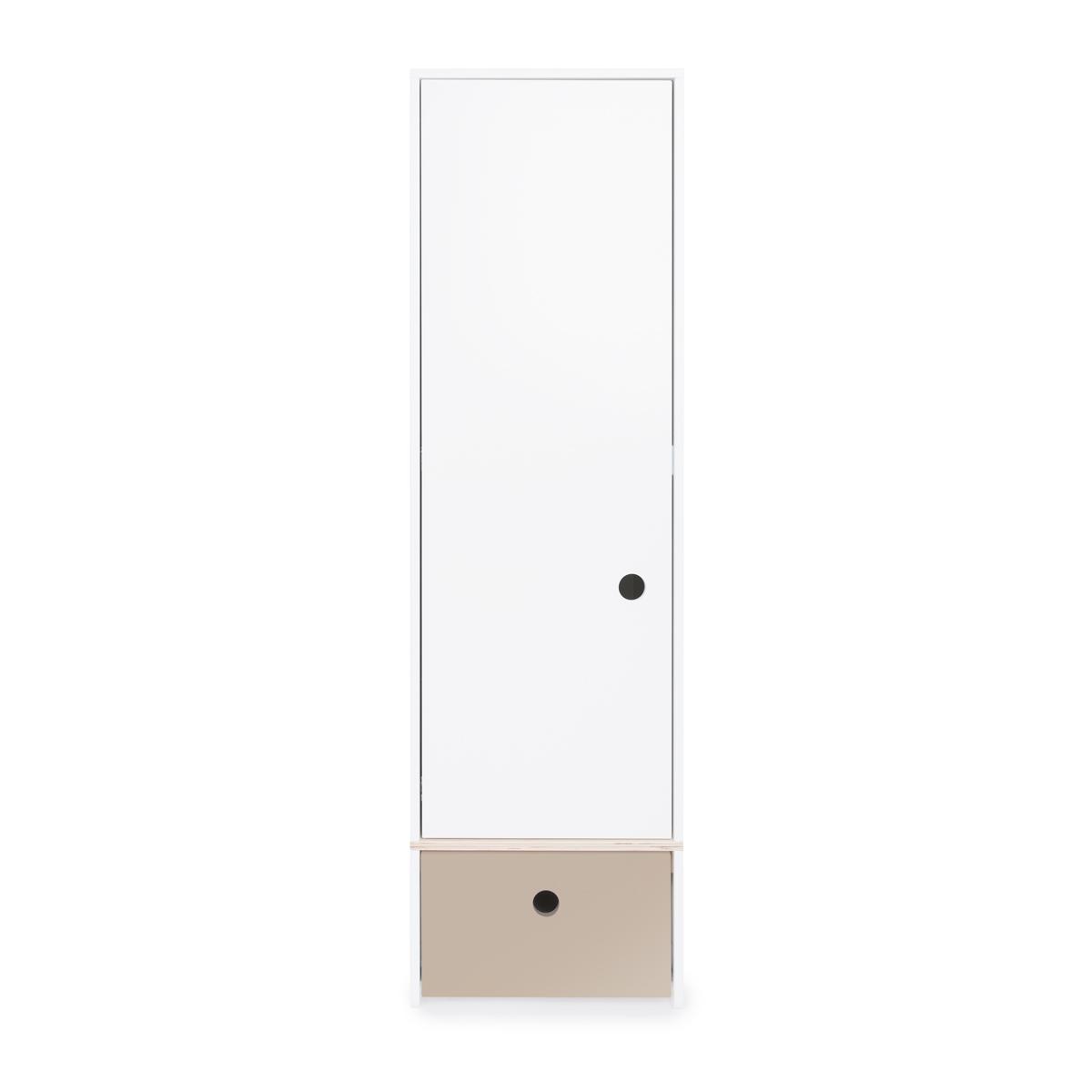 Armoire 1 porte COLORFLEX façade tiroir warm grey