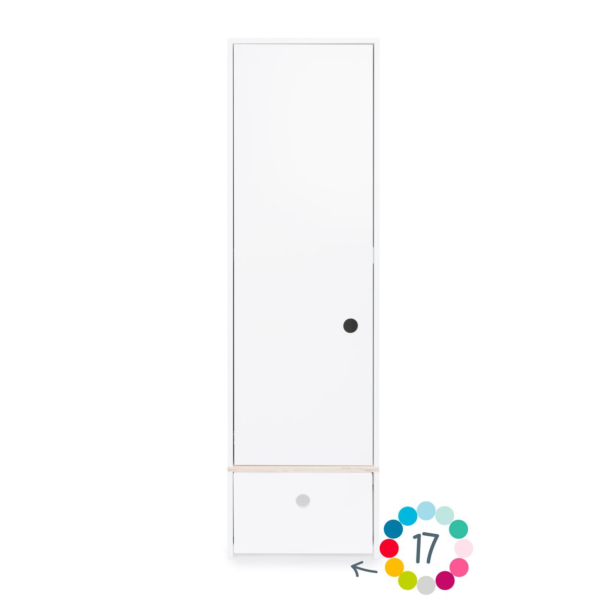 Armoire 1 porte hors façade tiroir COLORFLEX 
