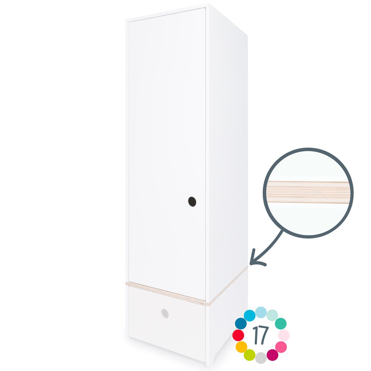 Armoire 1 porte hors façade tiroir COLORFLEX 