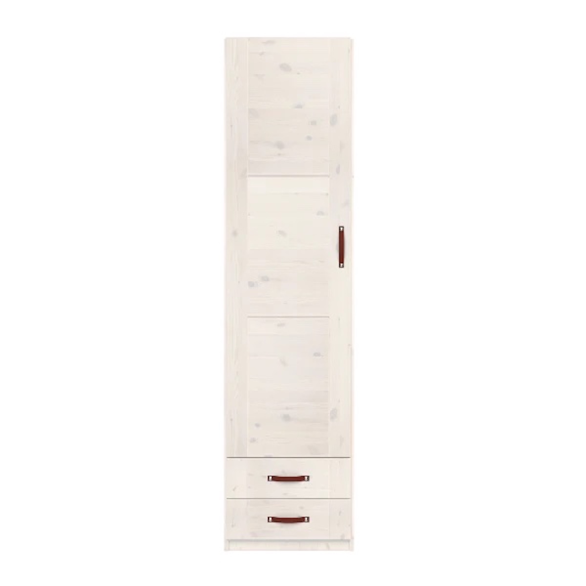 Armoire 1 portes 2 étagères 50cm Lifetime whitewash