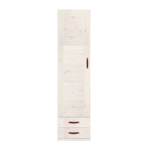 Armoire 1 portes 2 étagères 50cm Lifetime whitewash