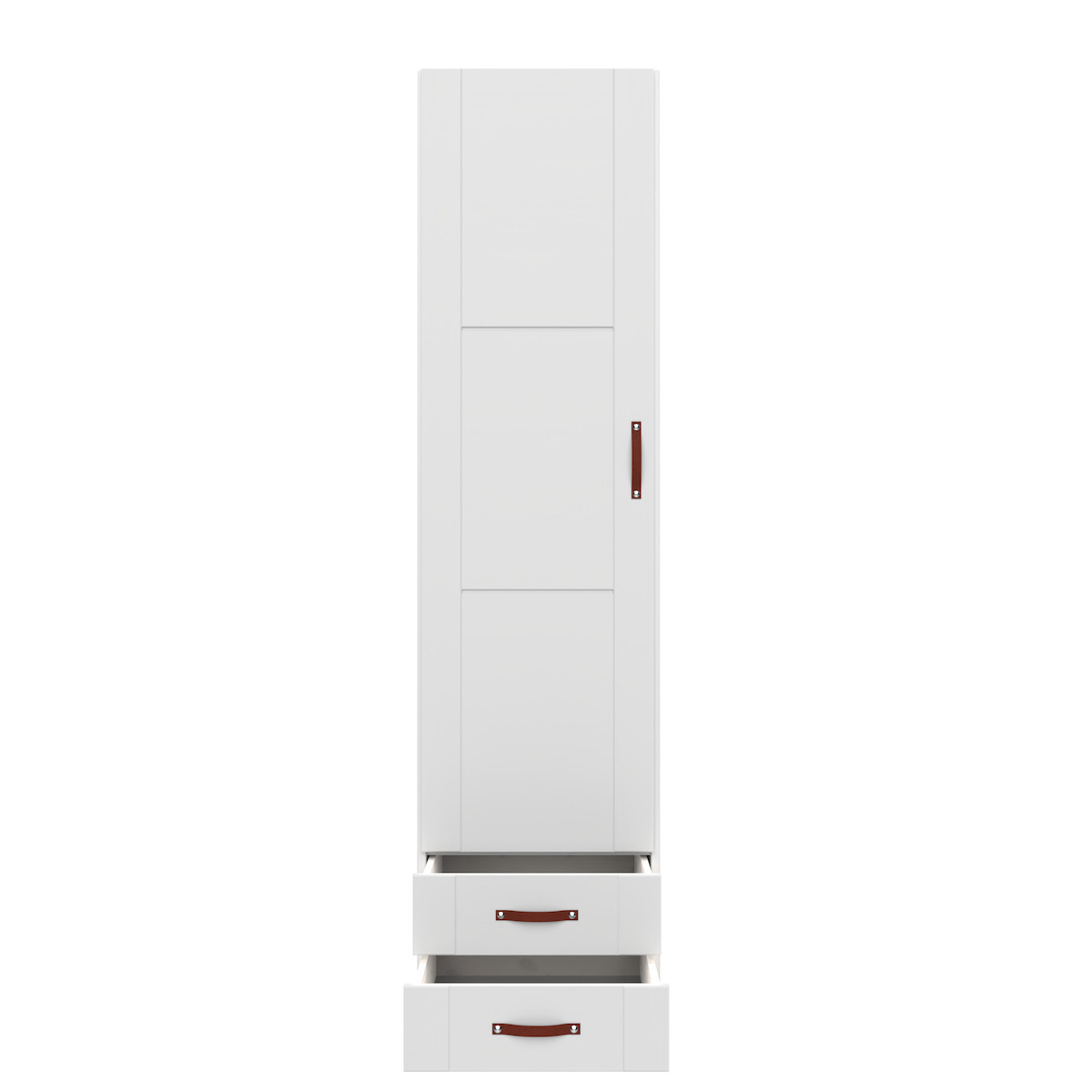 Armoire 1 portes 2 tiroirs 50cm Lifetime blanc