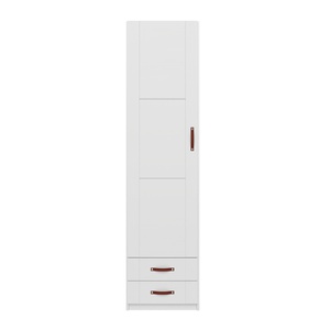Armoire 1 portes 2 tiroirs 50cm Lifetime blanc