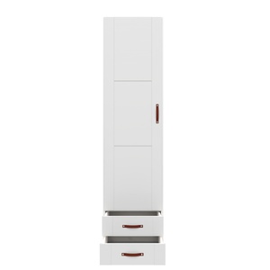 Armoire 1 portes 2 tiroirs 50cm Lifetime blanc