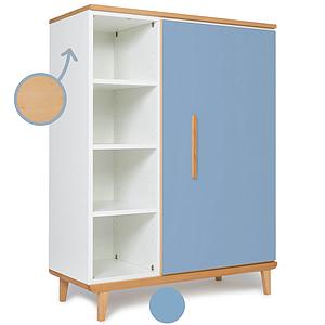 Armoire 120cm 1 porte NADO By A.K. capri blue