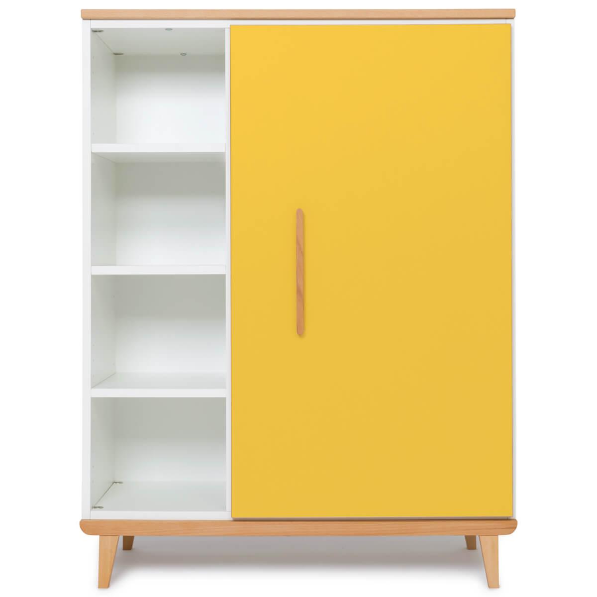Armoire 120cm 1 porte NADO sunshine yellow