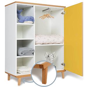 Armoire 120cm 1 porte NADO sunshine yellow