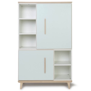 Armoire 147 cm 2 portes NADO Retro finition frêne mint