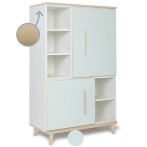 Armoire 147 cm 2 portes NADO Retro finition frêne mint