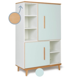 Armoire 147 cm 2 portes NADO Retro finition hêtre mint
