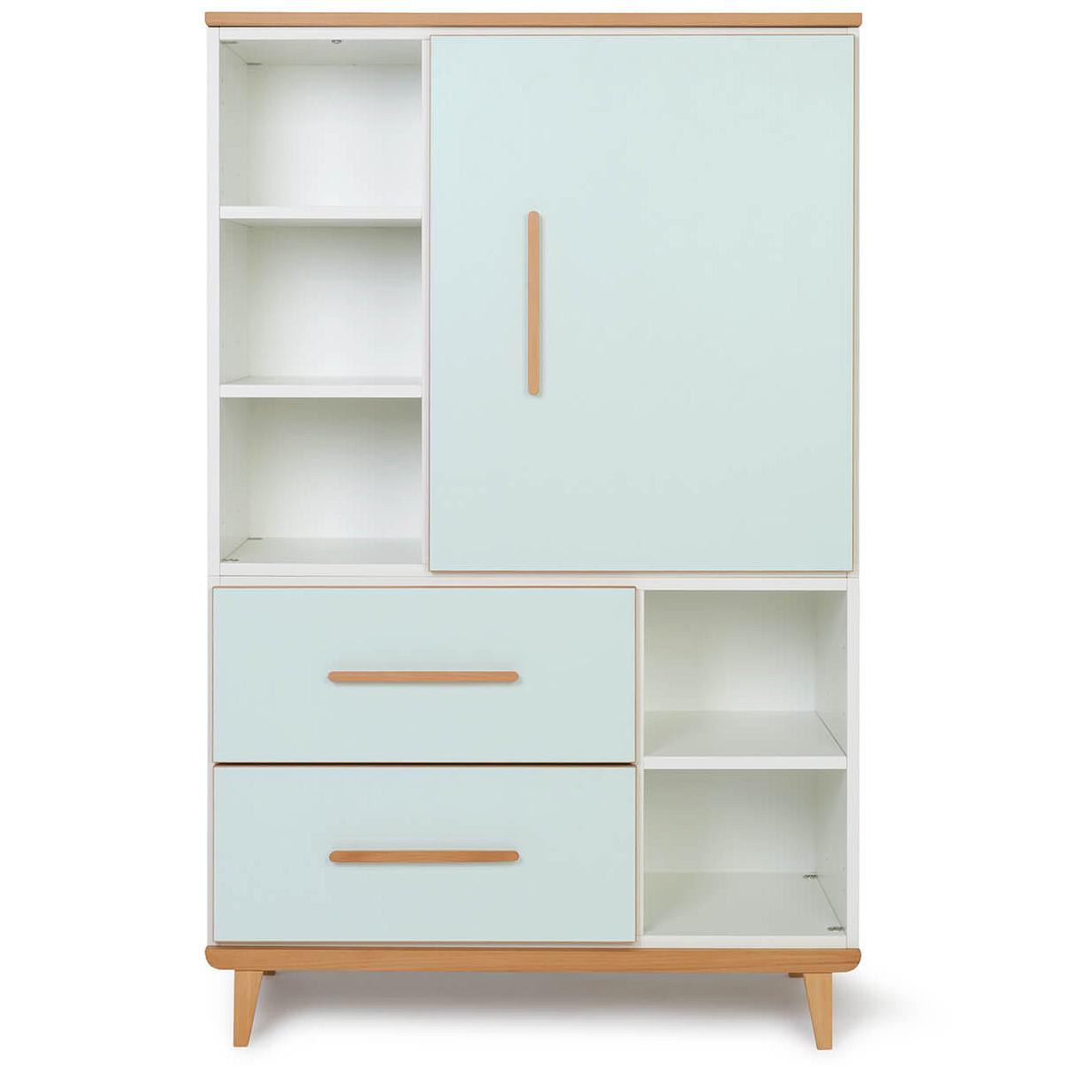 Armoire 147cm 1 porte 2 tiroirs NADO By A.K. mint