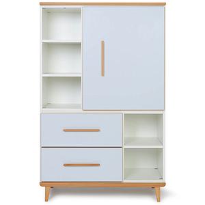 Armoire 147cm 1 porte 2 tiroirs NADO sky blue