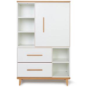 Armoire 147cm 1 porte 2 tiroirs NADO white