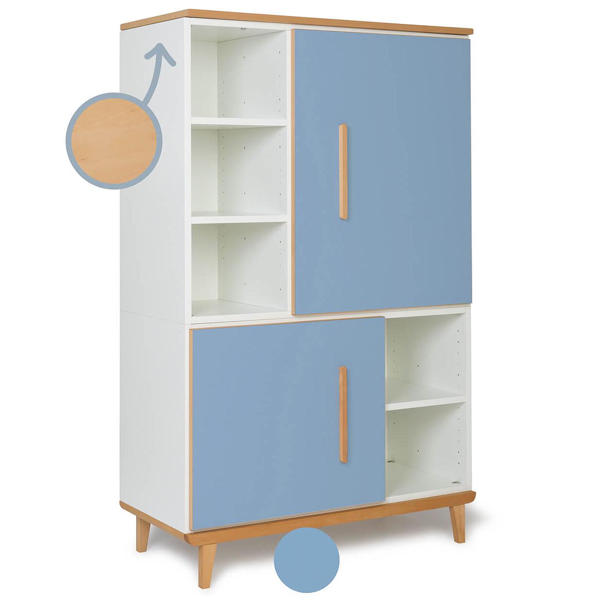 Armoire 147cm 2 portes NADO capri blue