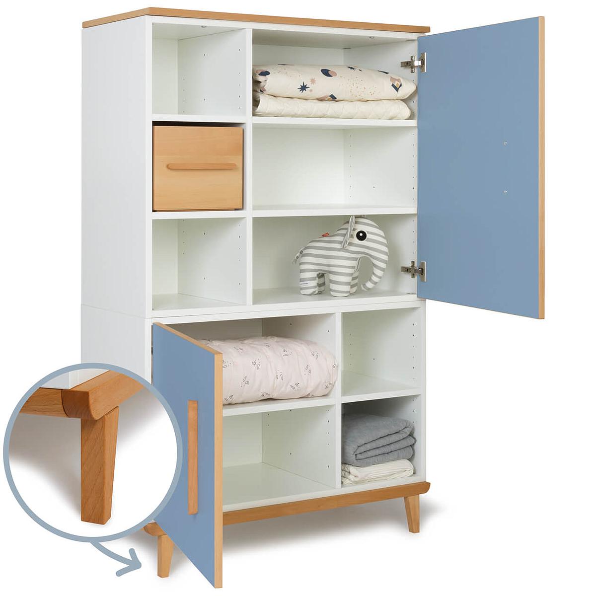 Armoire 147cm 2 portes NADO capri blue