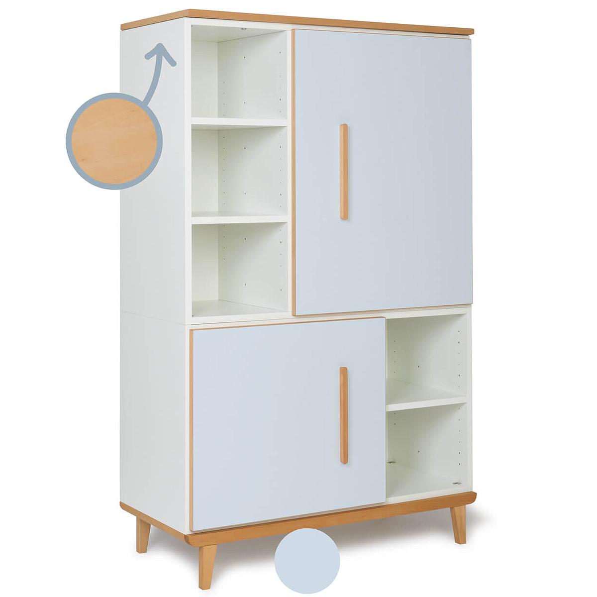 Armoire 147cm 2 portes NADO sky blue