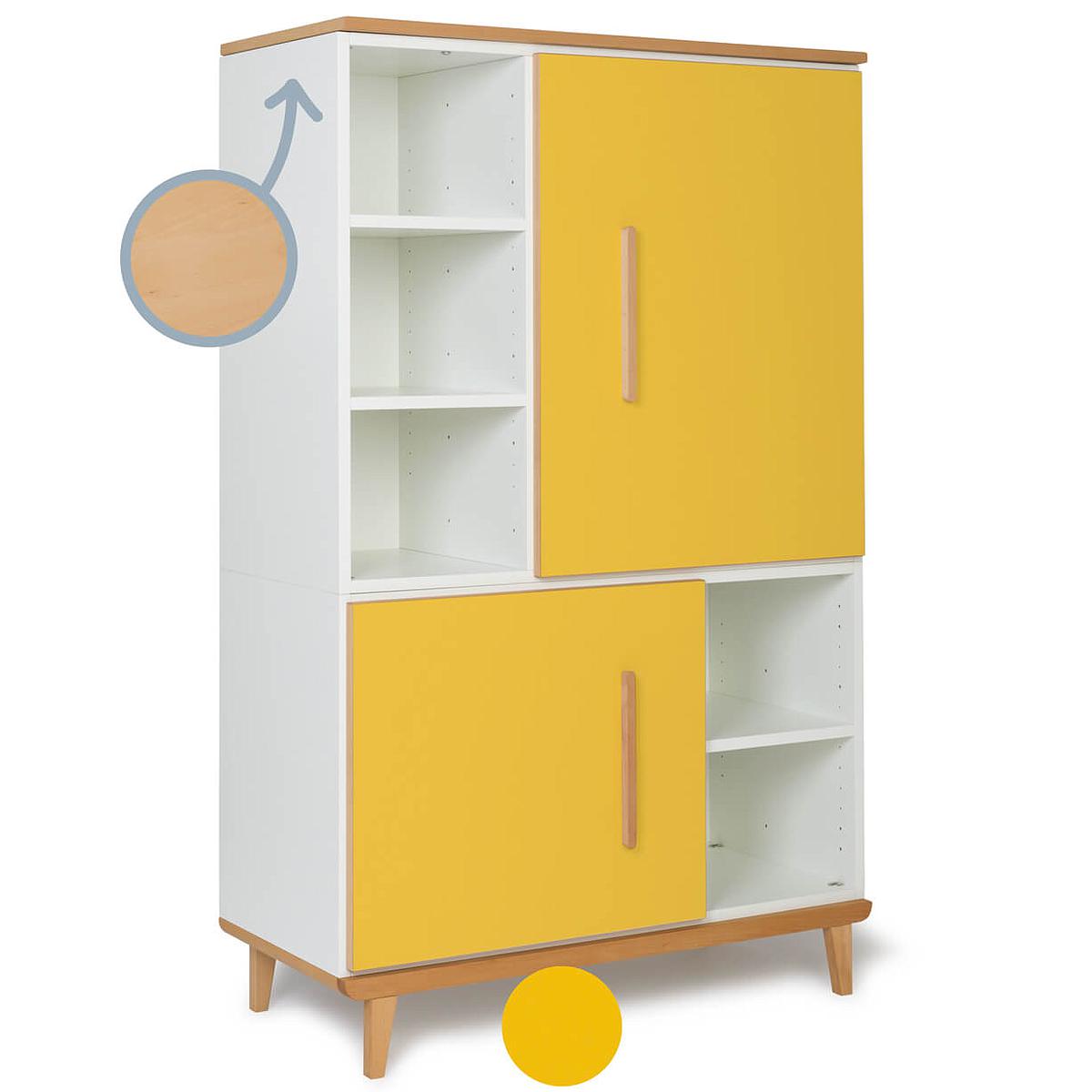 Armoire 147cm 2 portes NADO sunshine yellow