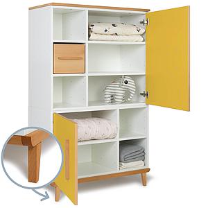 Armoire 147cm 2 portes NADO sunshine yellow