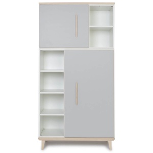 Armoire 173 cm 2 portes NADO Retro finition frêne manhattan grey