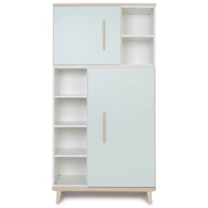 Armoire 173 cm 2 portes NADO Retro finition frêne mint