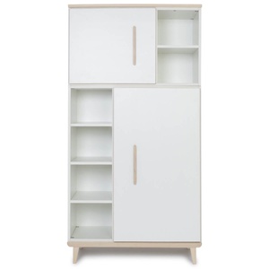Armoire 173 cm 2 portes NADO Retro finition frêne white
